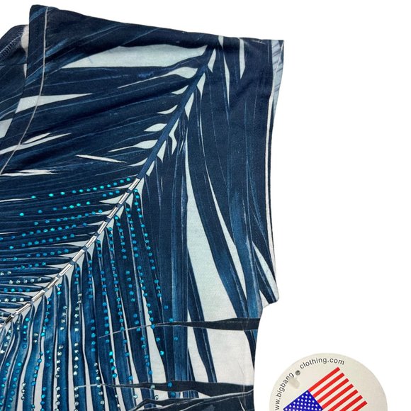 Big Bang Palm Leaf V-Neck Top (S) - Picture 4 of 8